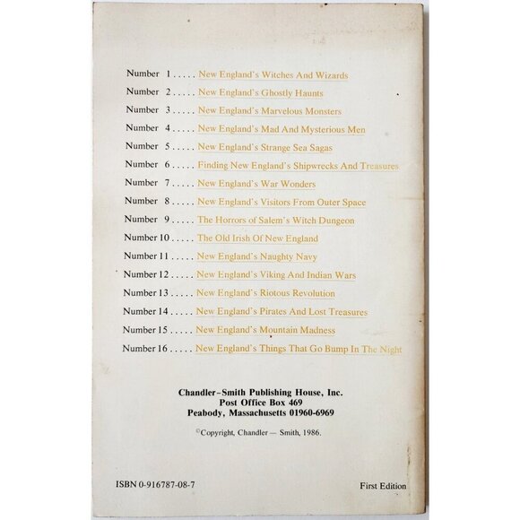 1986 Witch Dungeon Horrors Of Salem Vintage PB 1st Edition New England C98 - Picture 4 of 4